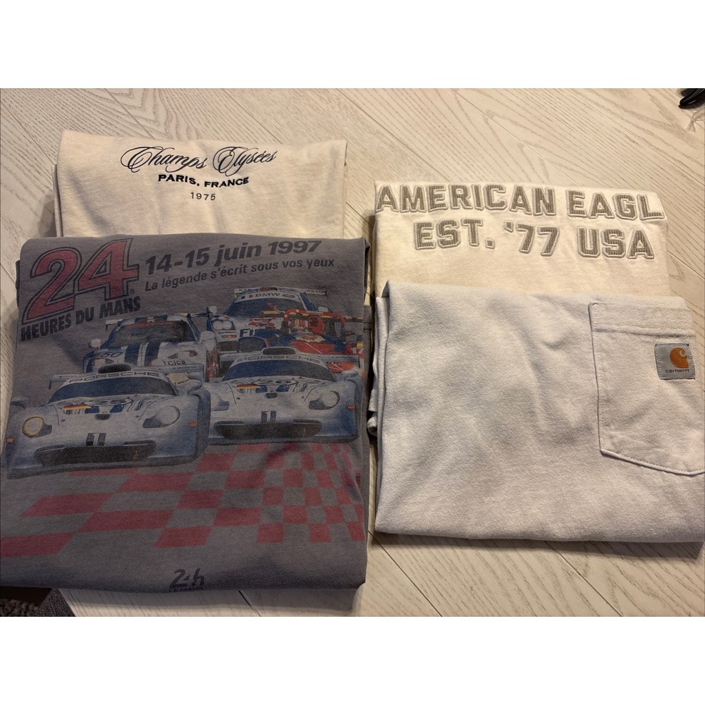Mens XS-S Carhartt Cotton On American Eagle Graphic Tees Lot of 5 Short Sleeve